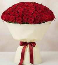 Букет 101 Красная роза Милано в Индустриальный Краснодар