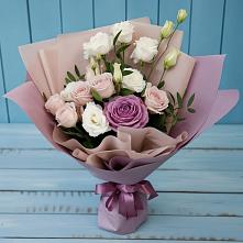 Букет цветов из:  Розы и Лизиантусы #REPLACE_PRED# Индустриальный Краснодар