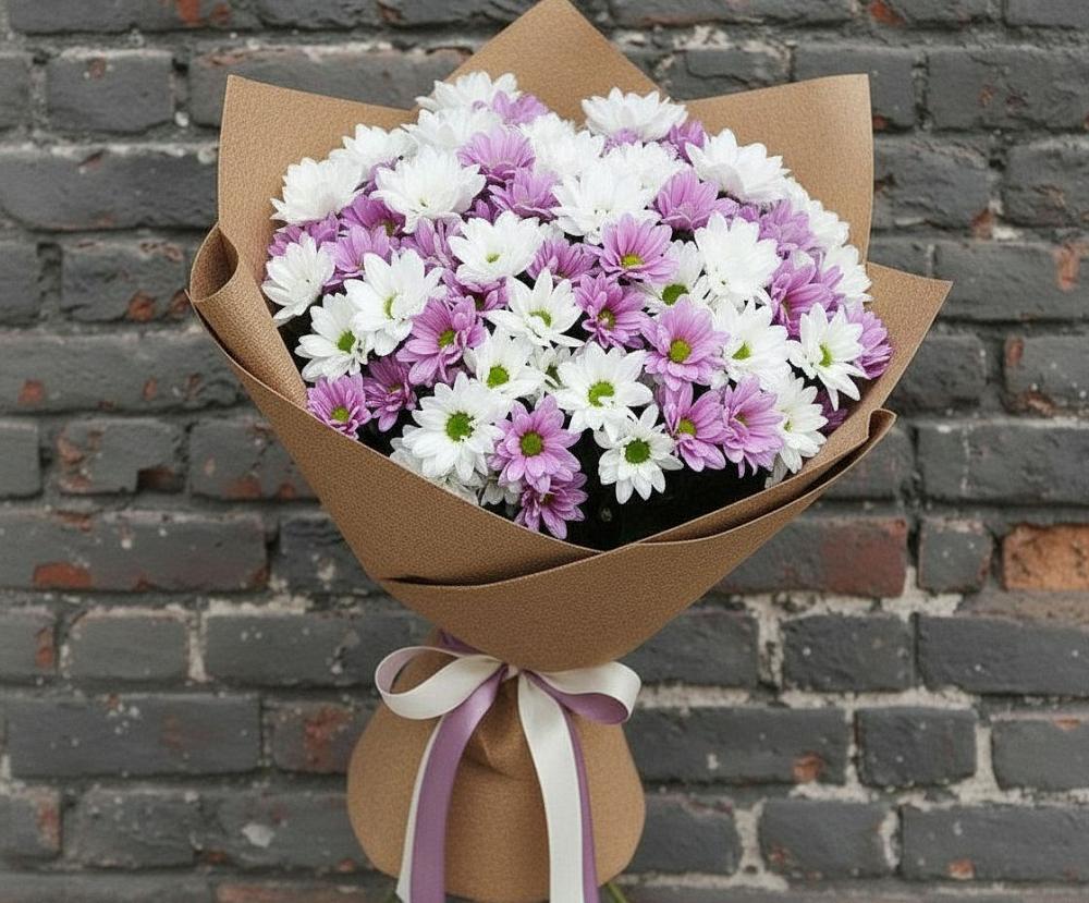 Букет цветов из: Хризантемы в Индустриальный Краснодар