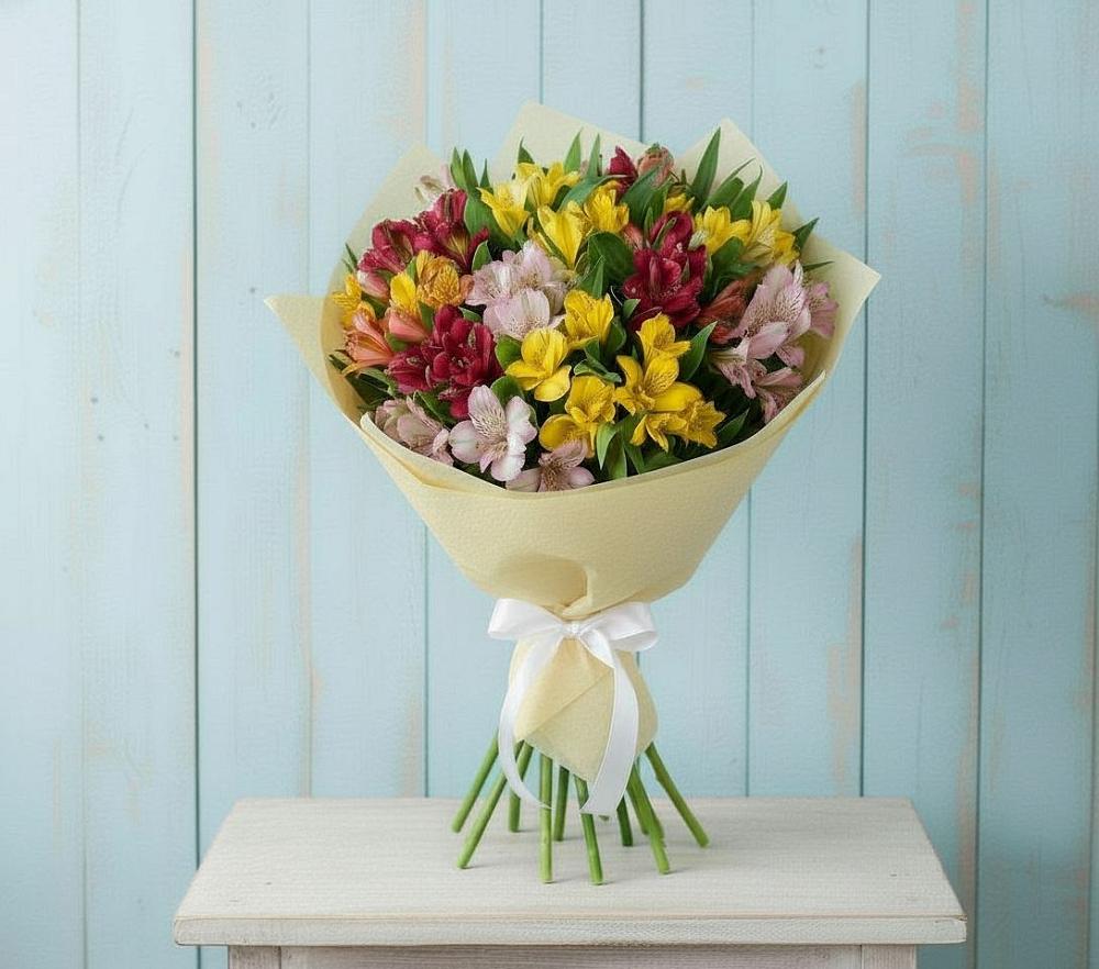 Букет цветов из: Альстромерии в Индустриальный Краснодар